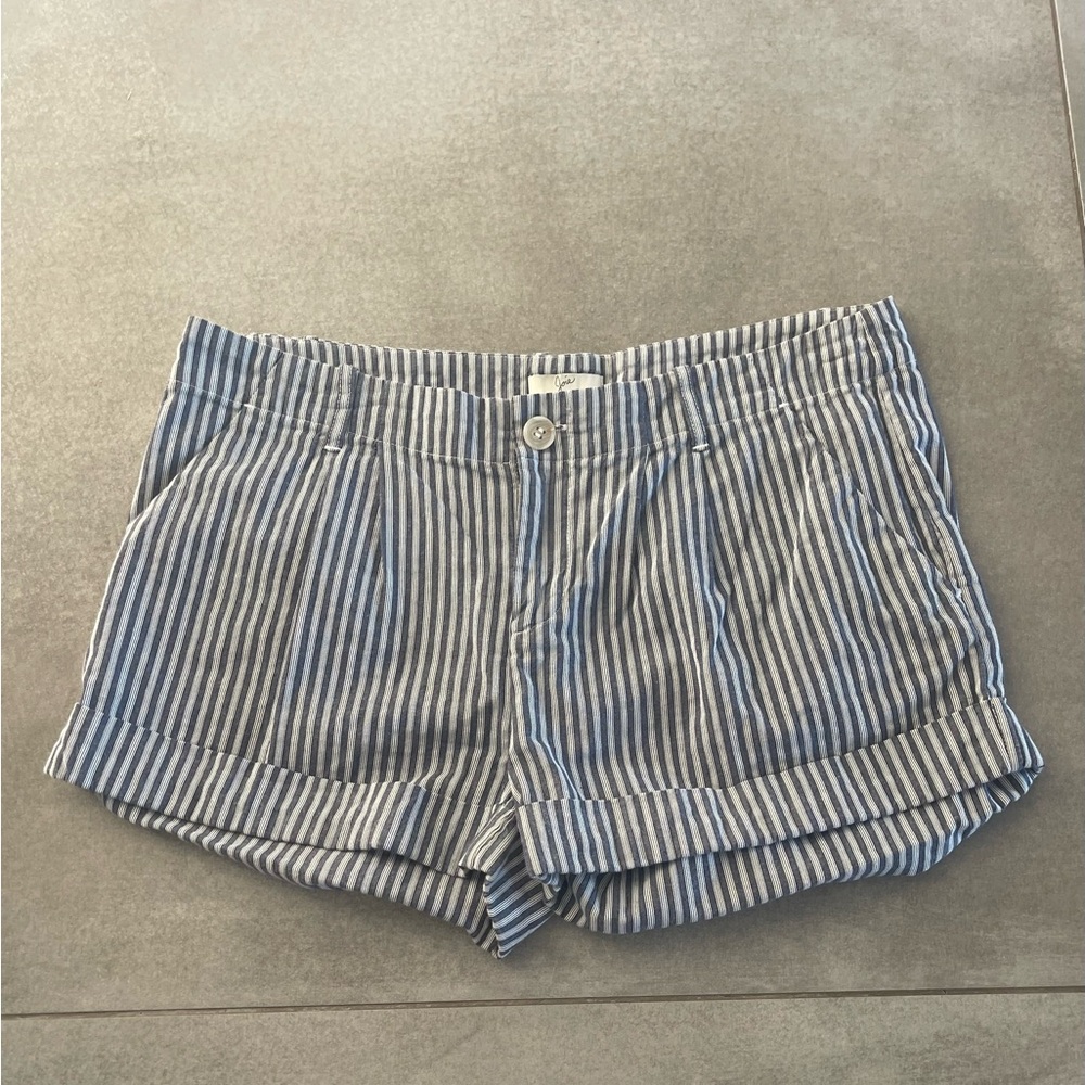 Joie Navy and White Striped Women's Shorts